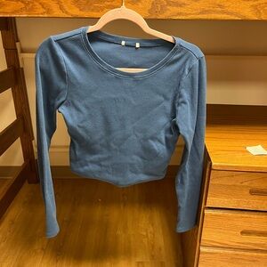 Bozzolo Blue Long Sleeve Top